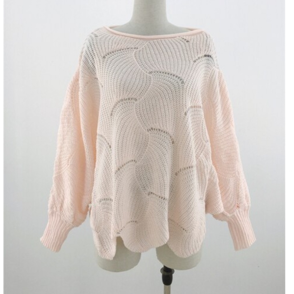 Cozy Blush Oversized Batwing Sleeve Sweater Top - Picture 7 of 7